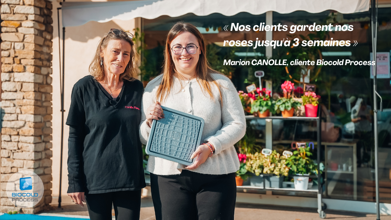 De 15 jours à 3 semaines de conservation : Marion Canolle de Canolle Fleurs partage son expérience avec les Filtres Stabilisateurs® Biocold Process. Préparation anticipée, réduction des pertes, gain de temps... Un témoignage qui fleurit bon les résultats.